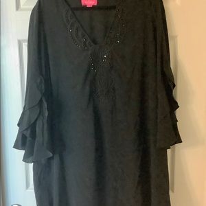 Lilly Pulitzer black silk dress